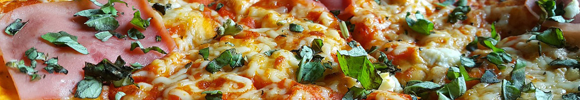 Eating Pizza at Napoli's Pizza restaurant in Pittston, PA.